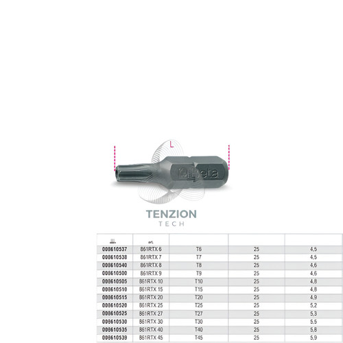 Inserto tamper resistant torx - resistant,
